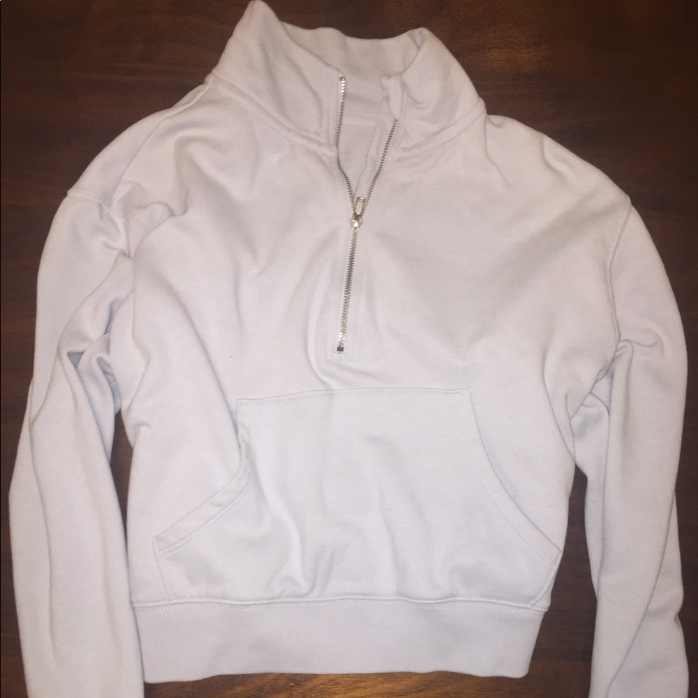 Aerie’s light blue sweater (half zip up)
